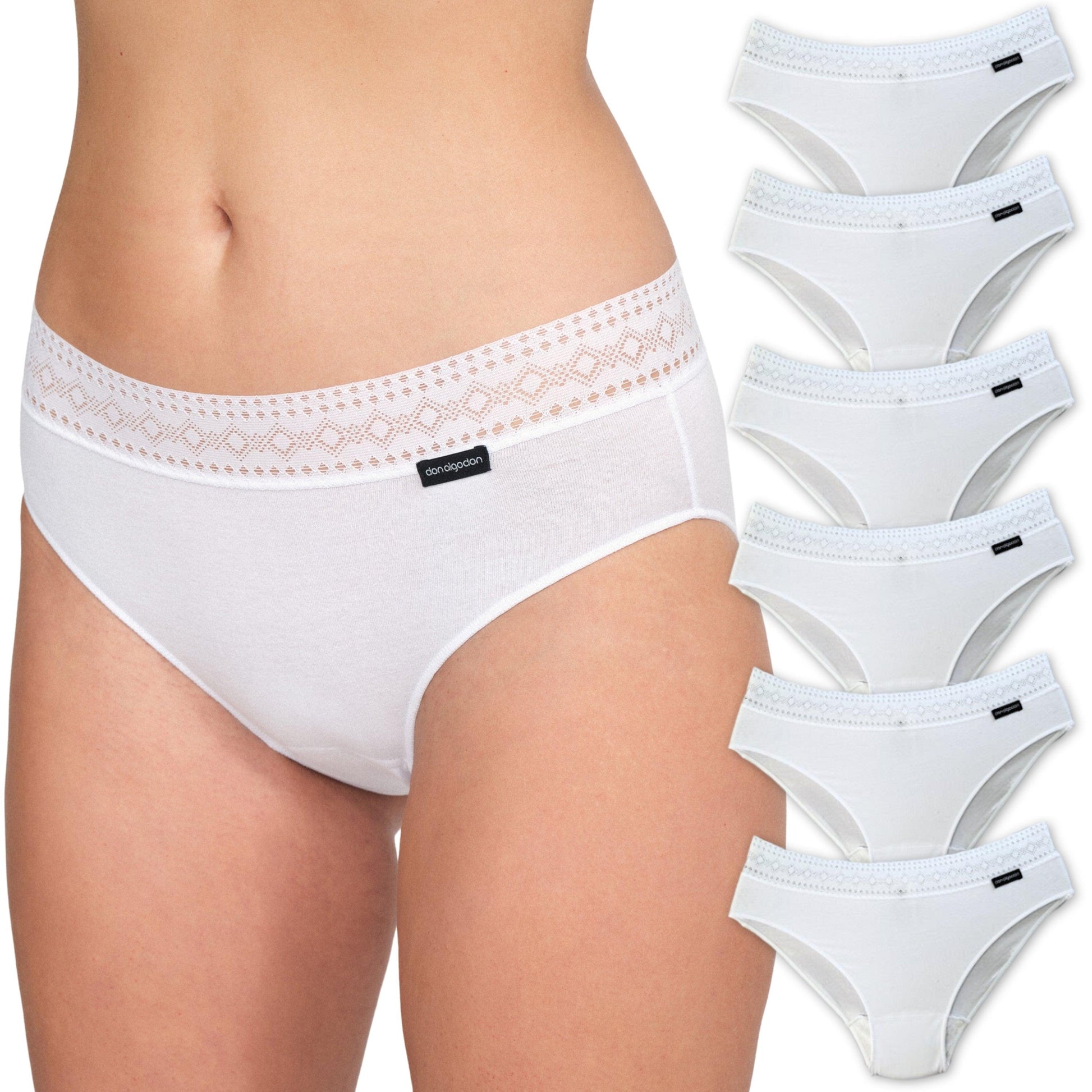 Don Algodon | Pack 6 Braguitas Algodón para Mujer | en 1 o 3 Colores: Negro, Beige y Blanco - Underwear Essentials
