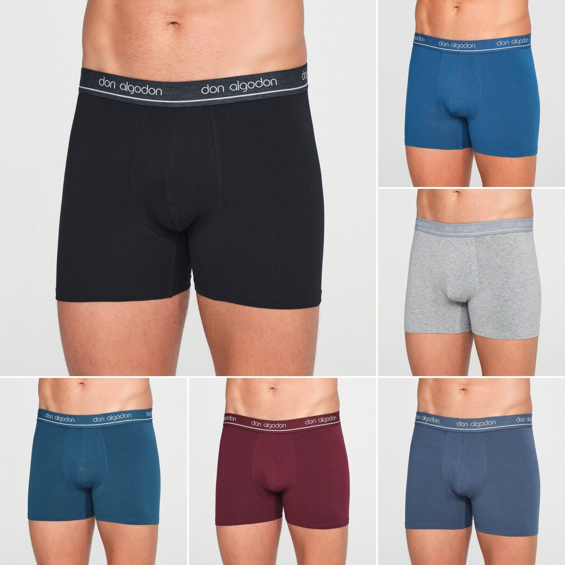 Don Algodon | Pack 6 Boxers para Hombre | Suaves y Transpirables - Underwear Essentials