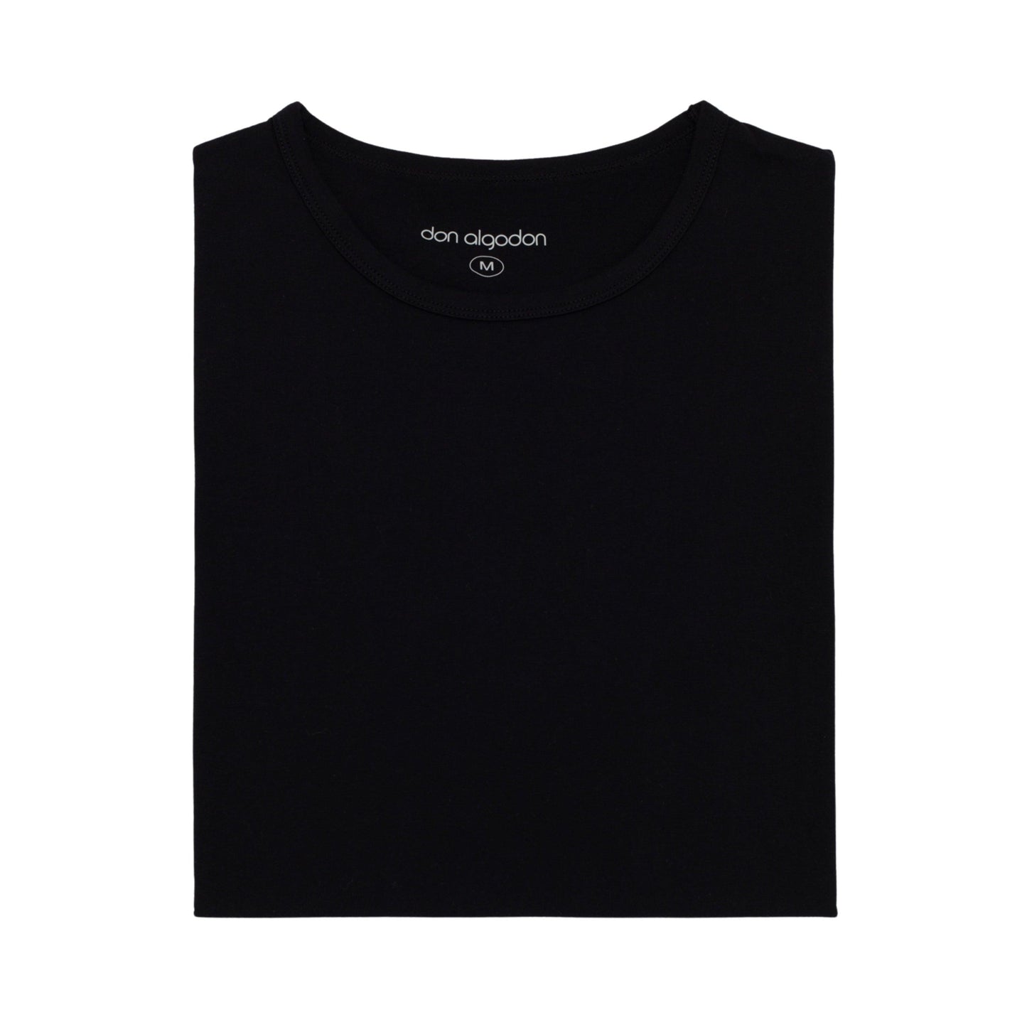 Don Algodon | 1 Camiseta Interior Negra Unisex | 100% Algodón - Underwear Essentials