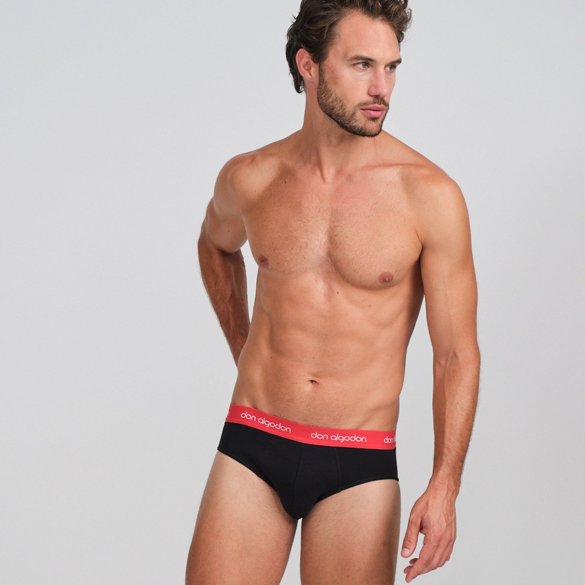 DON ALGODON | Pack de 6 Slips Para Hombre | Cintura Elástica Colorida | Cómodos y Transpirables | 6 Colores Diferentes | 3 Tallas: M, L, XL | 93% Algodón - Underwear Essentials