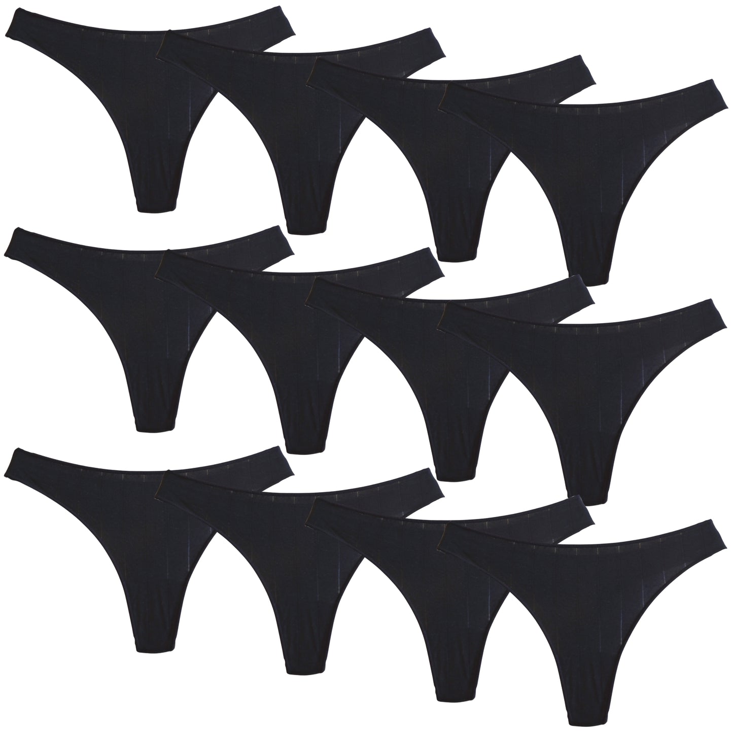 FEVI Pack 12 Tangas de Algodón para Mujer, Sin Costuras, Ropa Interior Cómoda, Suave y Elástica, Lencería Bragas