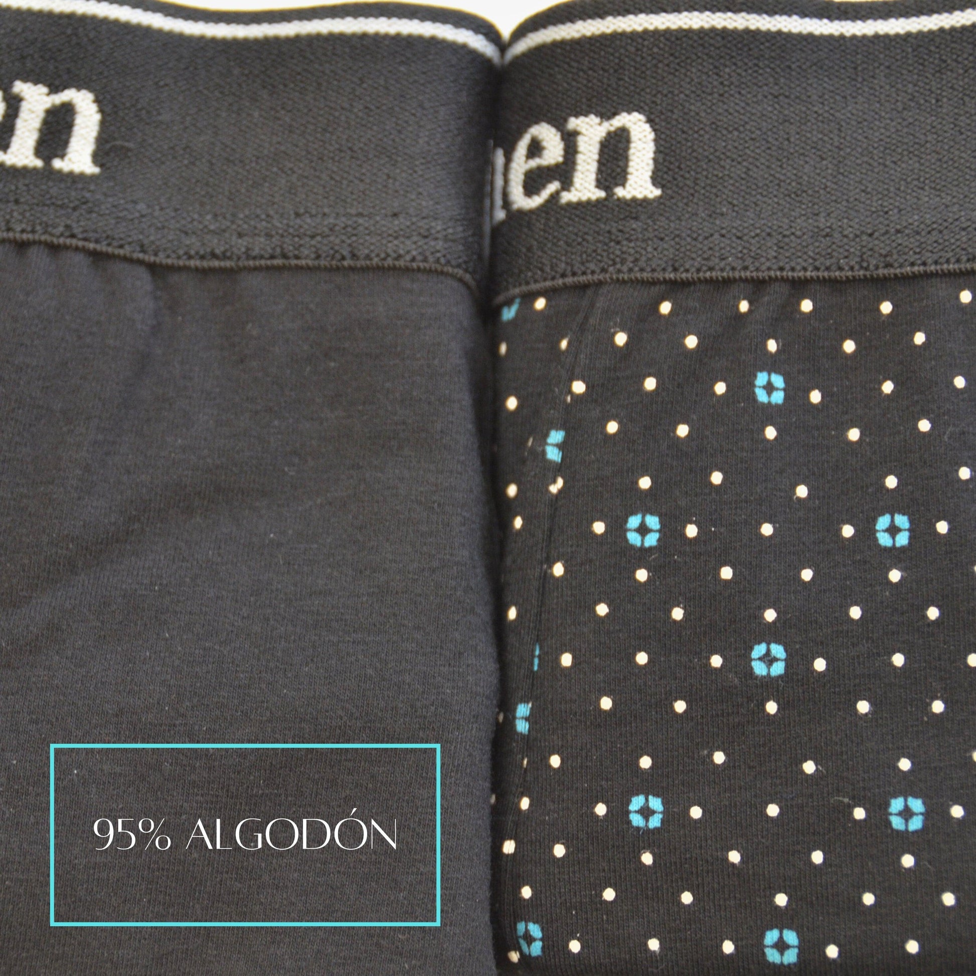 FEVI | Pack de 6 Boxers | 95% Algodón | 3 Lisos y 3 Estampados | Colores : Negro, Gris y Marino | Transpirables - Underwear Essentials