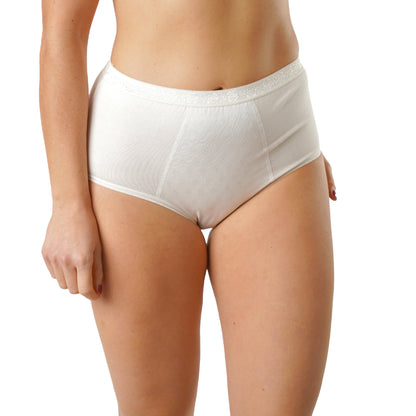 FEVI | Pack de 8 Bragas Tiro Alto | 4 Colores Diferentes: Negro, Beige, Cava y Blanco | 95% Algodón | Estampado Elegante | Cintura Elástica