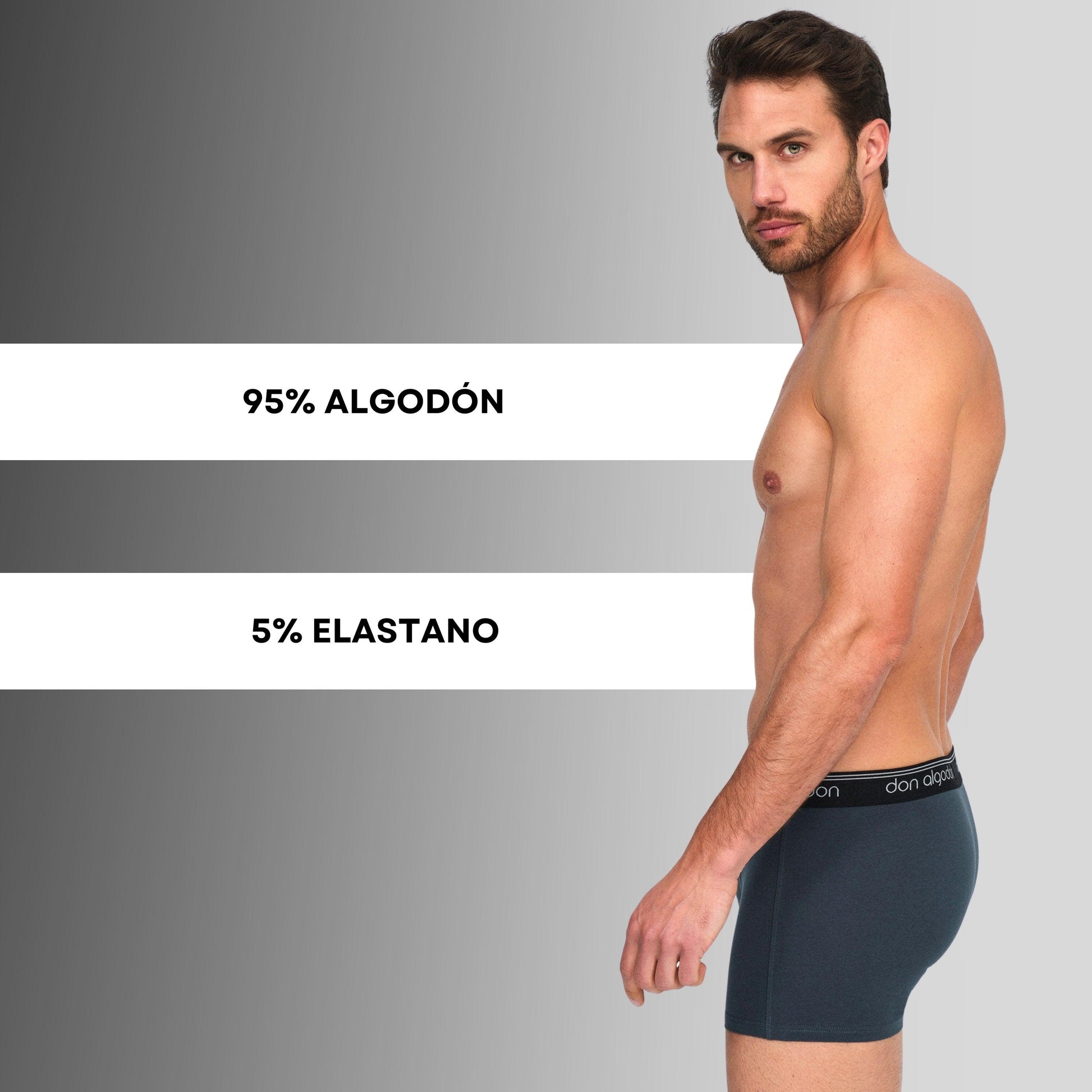 Don Algodon | Pack 6 Boxers Lisos para Hombre | Suaves y Transpirables - Underwear Essentials