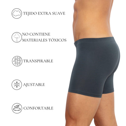 Don Algodón | Pack 6 Boxers Hombre | Calzoncillos Lisos con Goma Elástica Recubierta - Underwear Essentials