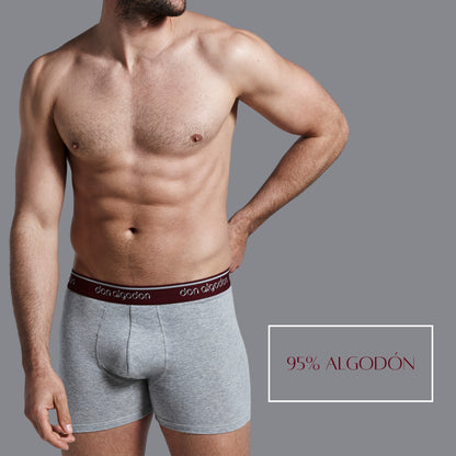 DON ALGODON | Pack 12 Boxers Para Hombre | 95% Algodón | Transpirables | 6 Colores con Cintura Elástica| Cómodos y Elegantes