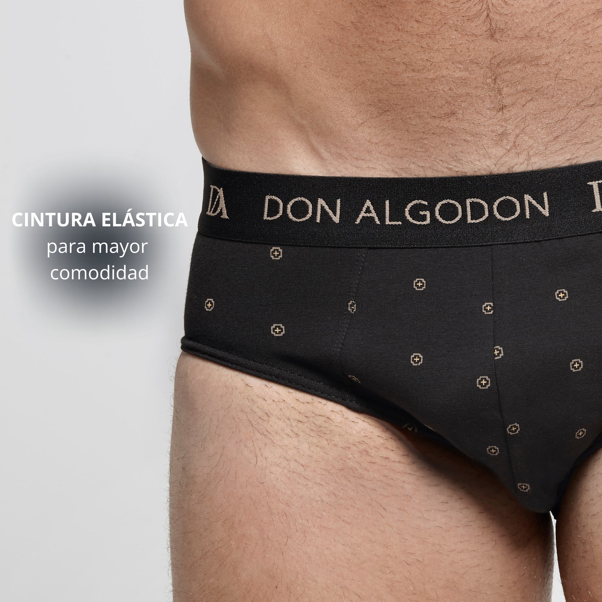 DON ALGODON Pack 12 Slips Hombre Suaves | Transpirables y Resistentes | 6 Slips lisos y 6 Slips estampados