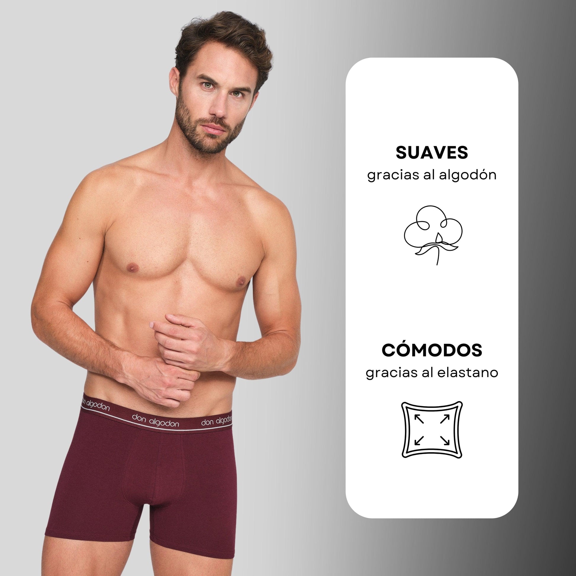 Don Algodon | Pack 6 Boxers para Hombre | Suaves y Transpirables - Underwear Essentials