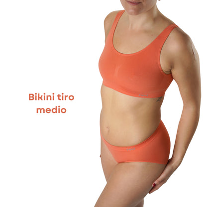 FEVI | Pack de 12 Braguitas Tiro Medio | Suaves y Cómodas | 12 Colores | Transpirables | Talla Única M-L - Underwear Essentials