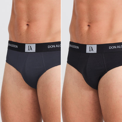 DON ALGODON | Pack de 12 Slips Para Hombre | Cintura Elástica | Cómodos y Transpirables | 6 Colores Diferentes | 5 Tallas: S, M, L, XL, XXL | 93% Algodón
