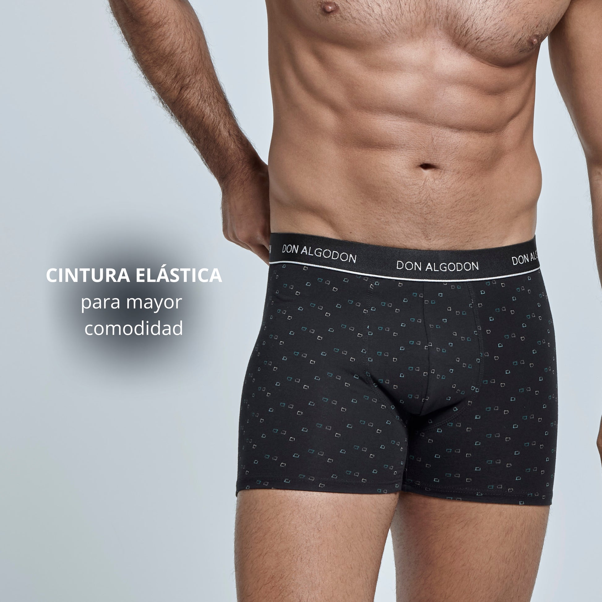 Don Algodon Pack 6 Calzoncillos Hombre Suaves y Transpirables | 1 Unidad por Color | 3 Estampados y 3 Lisos