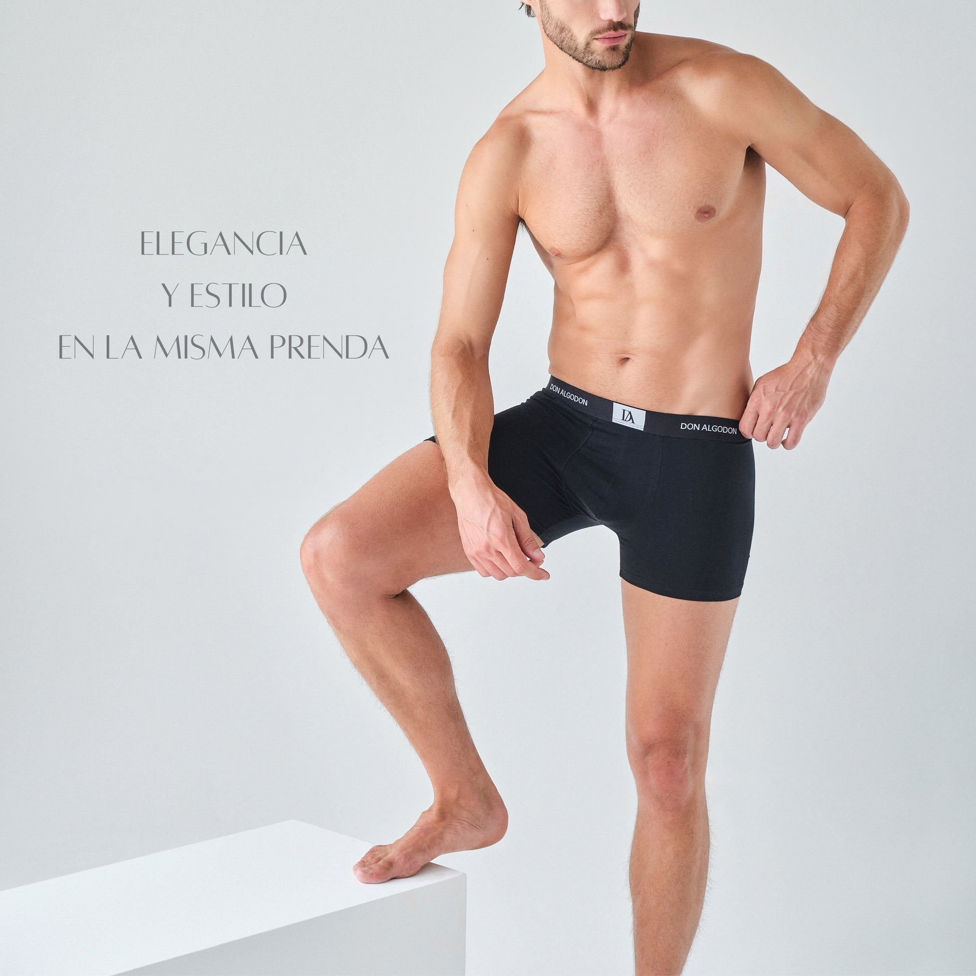 DON ALGODON | Pack de 6 Boxers Para Hombres | 6 Colores Diferentes: Negro, Azul, Gris, Teja, Azulado, Verde | Elegantes y Cómodos | 93% Algodón | 5 Tallas: S, M, L, XL, XXL | Para Uso Diario | Cintura Elástica | Transpirables y Suaves - Underwear Essentials