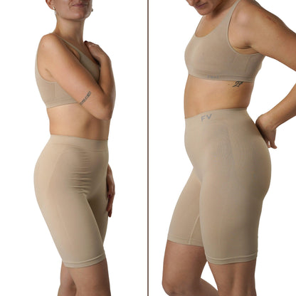FEVI | Pack de 3 Fajas Color Beige | Estilizadoras y Reductoras | Invisible Bajo la Ropa | 2 Tallas Diferentes: G y SG