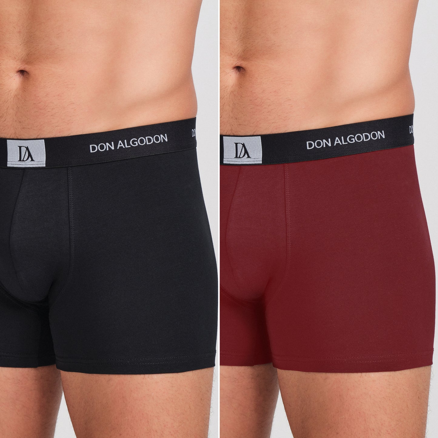 DON ALGODON | Pack de 6 Boxers Para Hombres | 6 Colores Diferentes: Negro, Azul, Gris, Teja, Azulado, Verde | Elegantes y Cómodos | 93% Algodón | 5 Tallas: S, M, L, XL, XXL | Para Uso Diario | Cintura Elástica | Transpirables y Suaves - Underwear Essentials