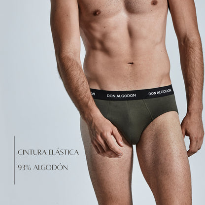 Don Algodon | Pack 12 Slips Hombre | Suaves Transpirables y Resistentes | Máxima Comodidad y Suavidad - Underwear Essentials