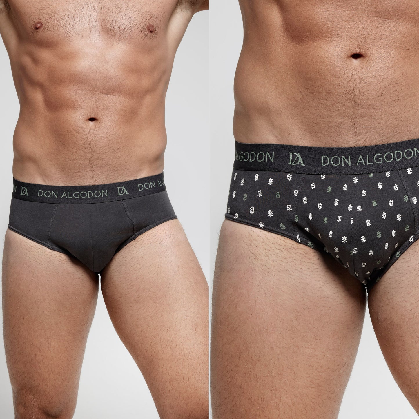 Don Algodon Pack 12 Slips Hombre Suaves | Transpirables y Resistentes | 6 Slips lisos y 6 Slips estampados
