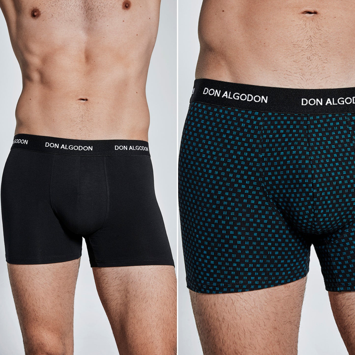 Don Algodon Pack 12 Calzoncillos Hombre Suaves y Transpirables | 2 Unidad por Color | 6 Estampados y 6 Lisos
