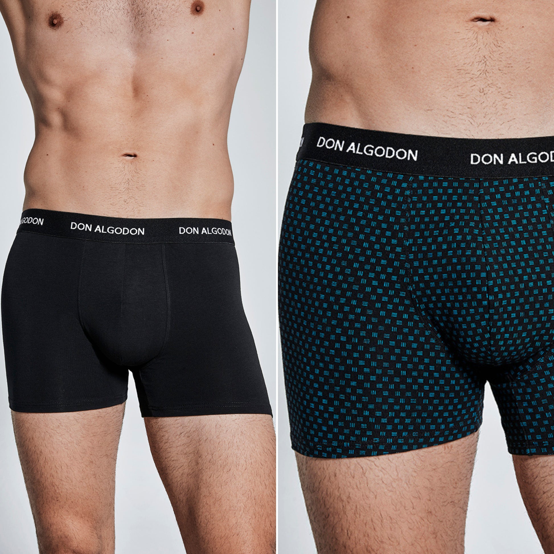 Don Algodon Pack 12 Calzoncillos Hombre Suaves y Transpirables | 2 Unidad por Color | 6 Estampados y 6 Lisos
