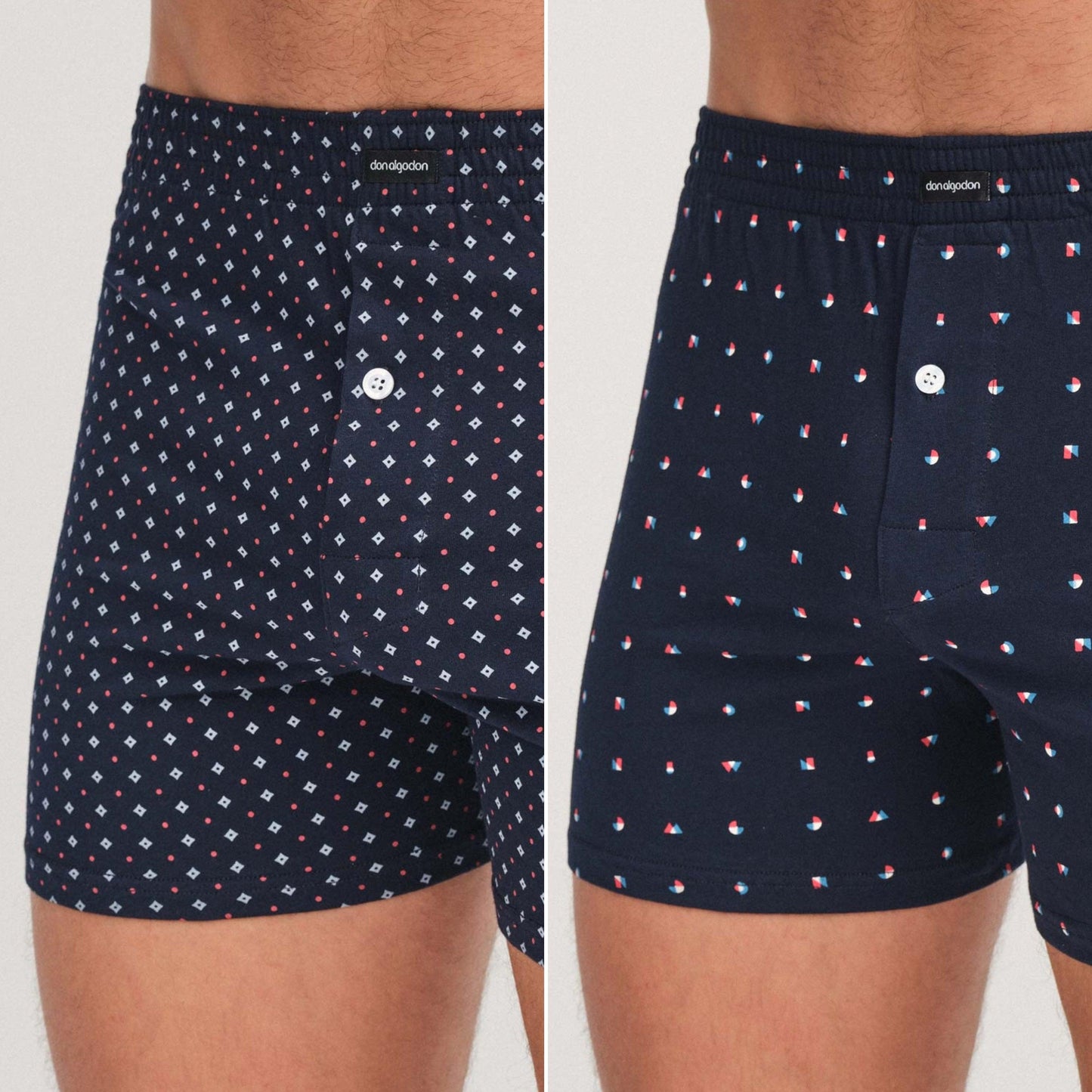 Don Algodón Premium | Pack de 6 Boxers Apertura con Botón Para Hombres | 100% Algodón | Transpirables | Máxima Calidad - Underwear Essentials