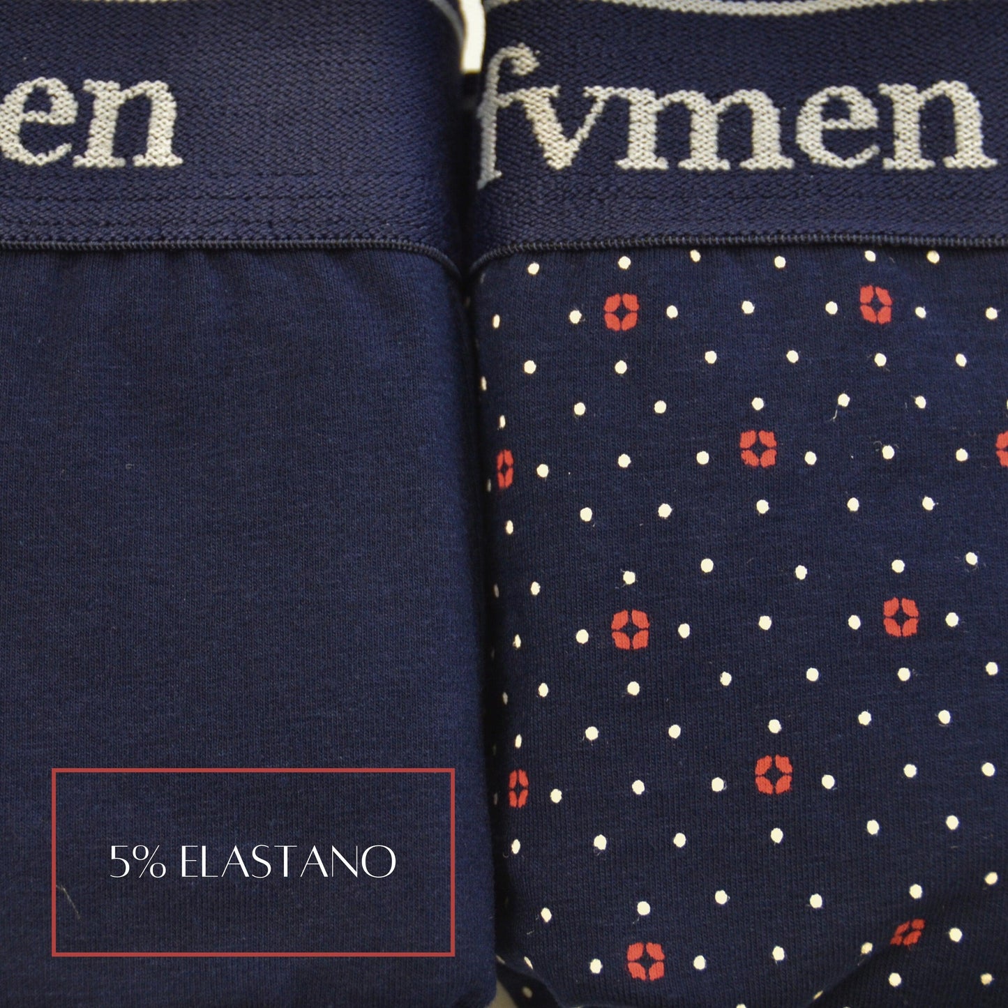 FEVI | Pack de 6 Boxers | 95% Algodón | 3 Lisos y 3 Estampados | Colores : Negro, Gris y Marino | Transpirables - Underwear Essentials
