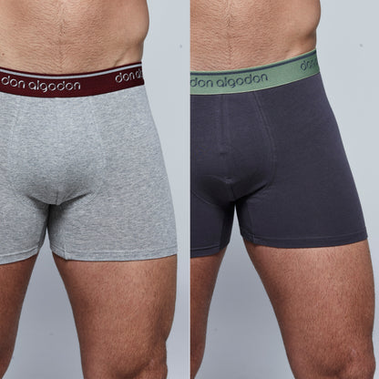 DON ALGODON | Pack de 6 Boxers Para Hombre | 95% Algodón | Transpirables | 6 Colores con Cintura Elástica| Cómodos y Elegantes