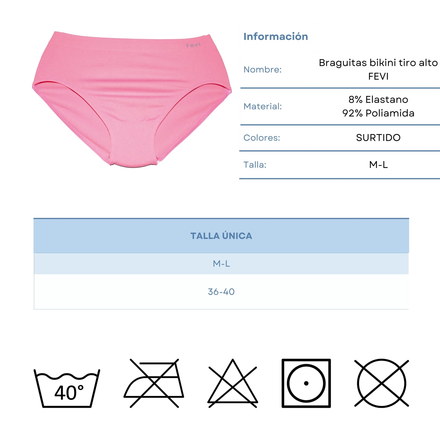 Pack 12 Braguitas Mujer Sin Costuras Tiro Medio-Alto | Lencería Cómoda, Suave y Transpirable | Acabado Fino Que No Marca