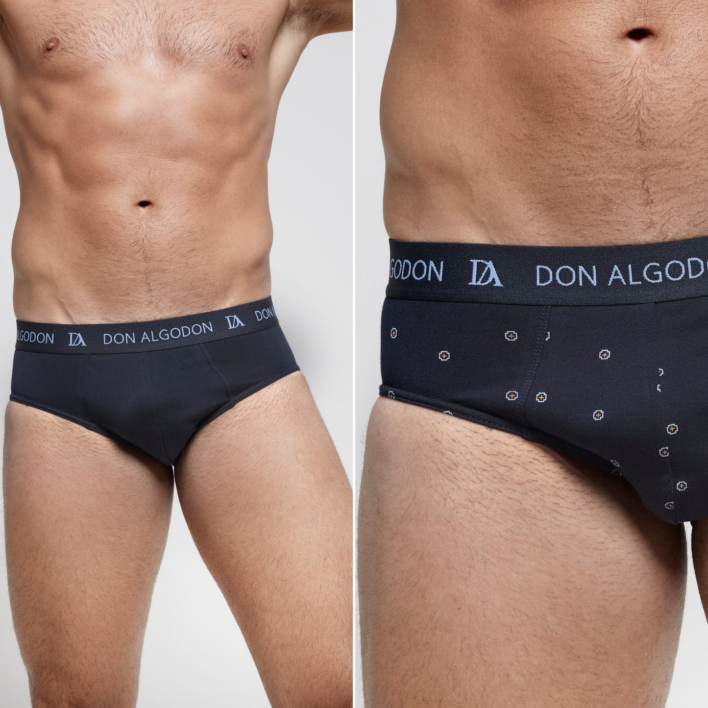 Don Algodon | Pack de 6 Slips Para Hombres Lisos y Estampados | Suaves y Transpirables | 93% Algodon | Para Uso Diario | 5 Tallas Disponibles | Maximo Confort