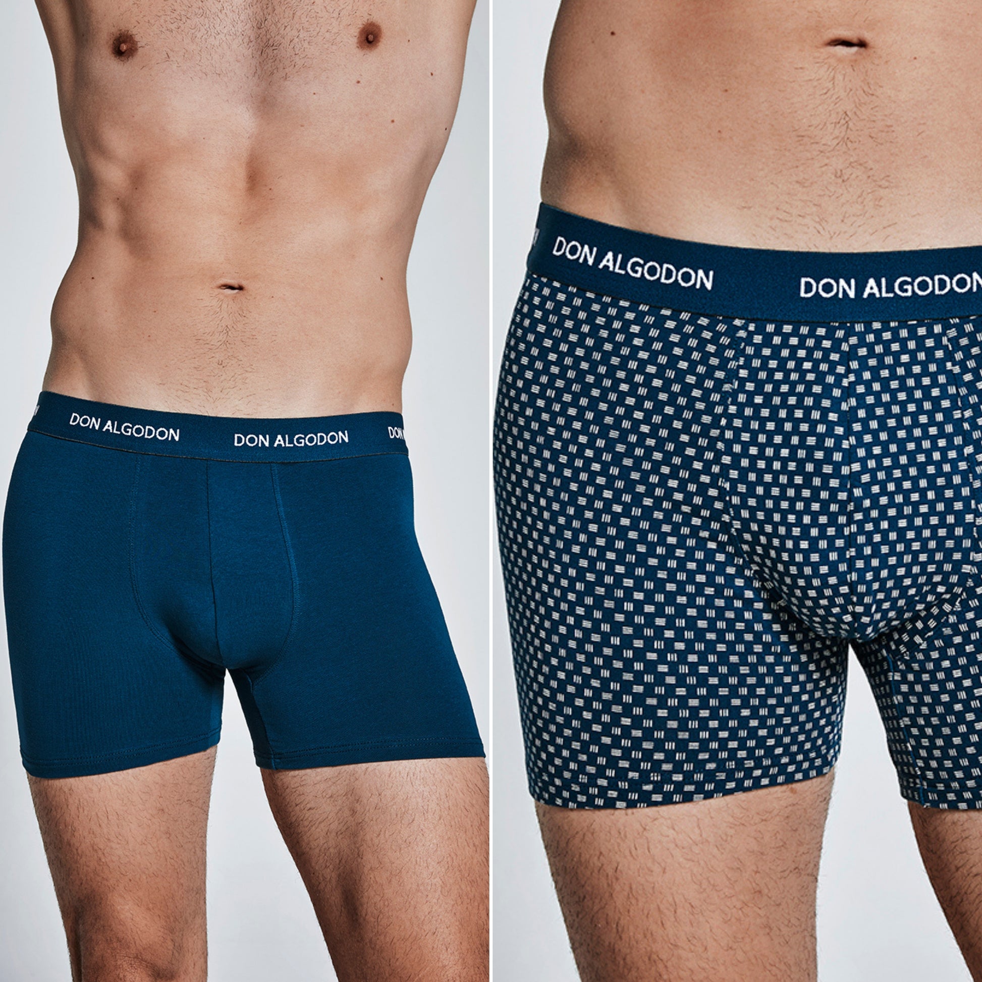 Don Algodon Pack 12 Calzoncillos Hombre Suaves y Transpirables | 2 Unidad por Color | 6 Estampados y 6 Lisos