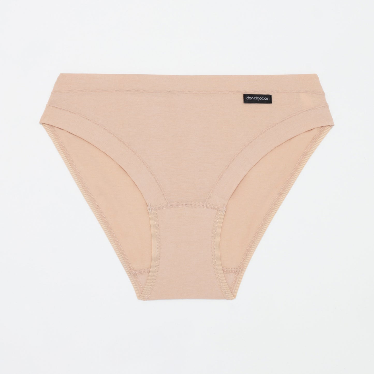 Don Algodon Pack de 6 Braguitas Beige Tiro Medio de Algodón para Mujer