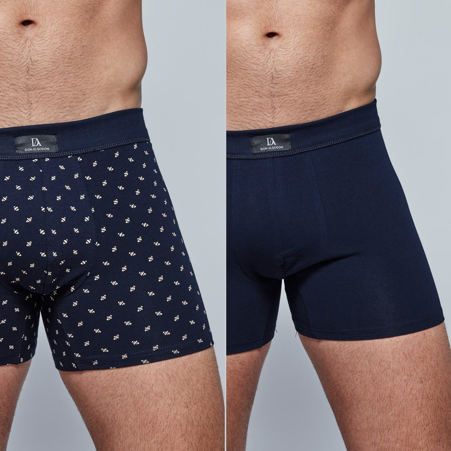 DON ALGODON PREMIUM| Pack de 6 Boxers Premium Para Hombre | Elegantes y Cómodos | Máximo Confort | 3 Colores, 3 Estampados | 4 Tallas: M, L, XL, XXL | Suaves y Transpirables