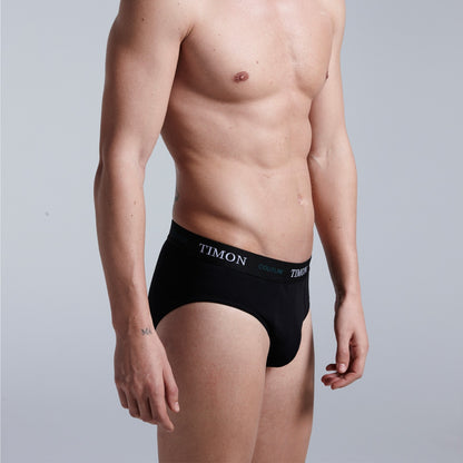 TIMON | Pack de 6 Slips Para Hombre | 93 % Algodón | 3 Colores: Negro, Marino, Verde y 3 Estampados con Anclas | Cintura Elástica | Máximo Confort | 5 Tallas: S, M, L, XL, XXL