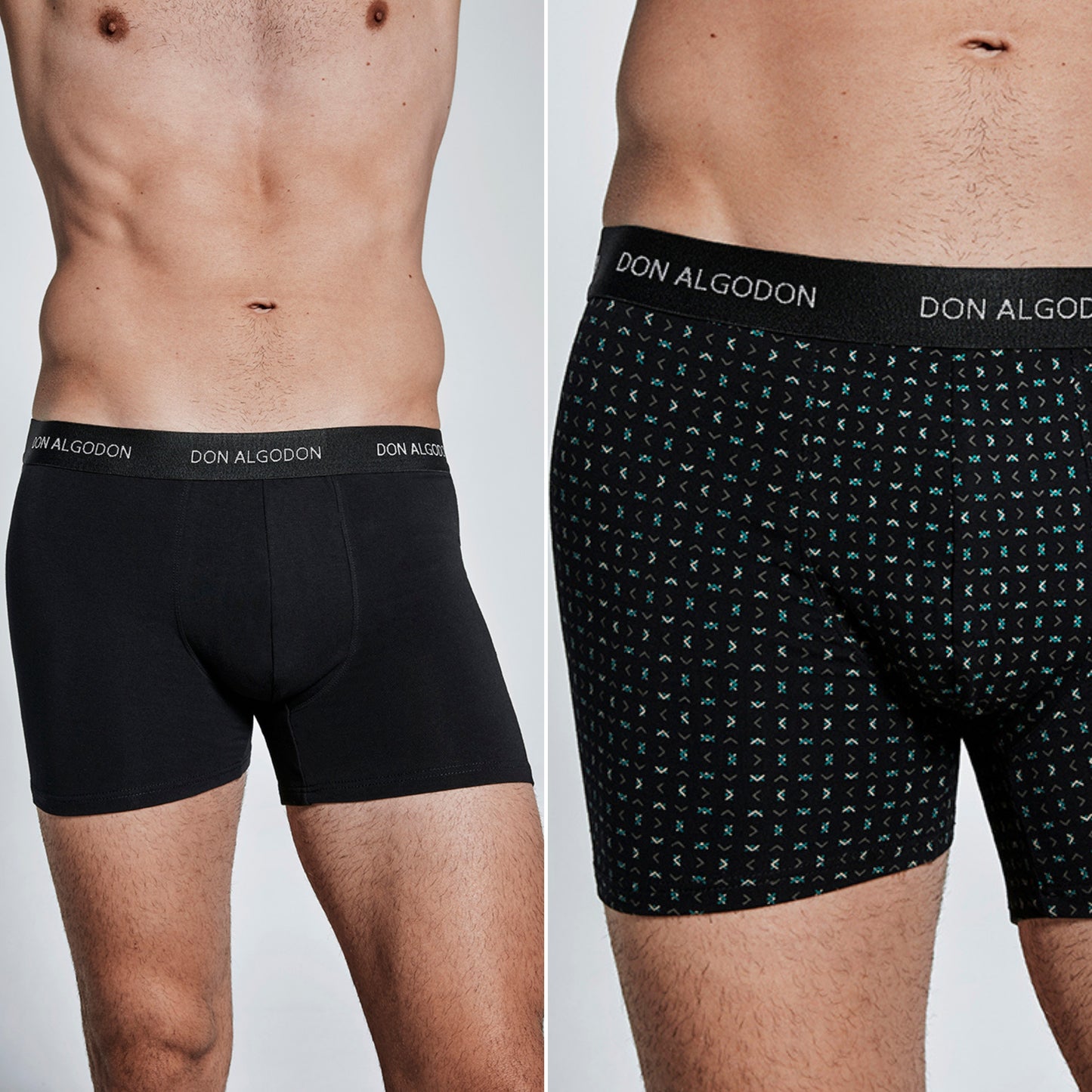 Don Algodon Pack 12 Calzoncillos Hombre Suaves y Transpirables | 2 Unidad por Color | 6 Estampados y 6 Lisos