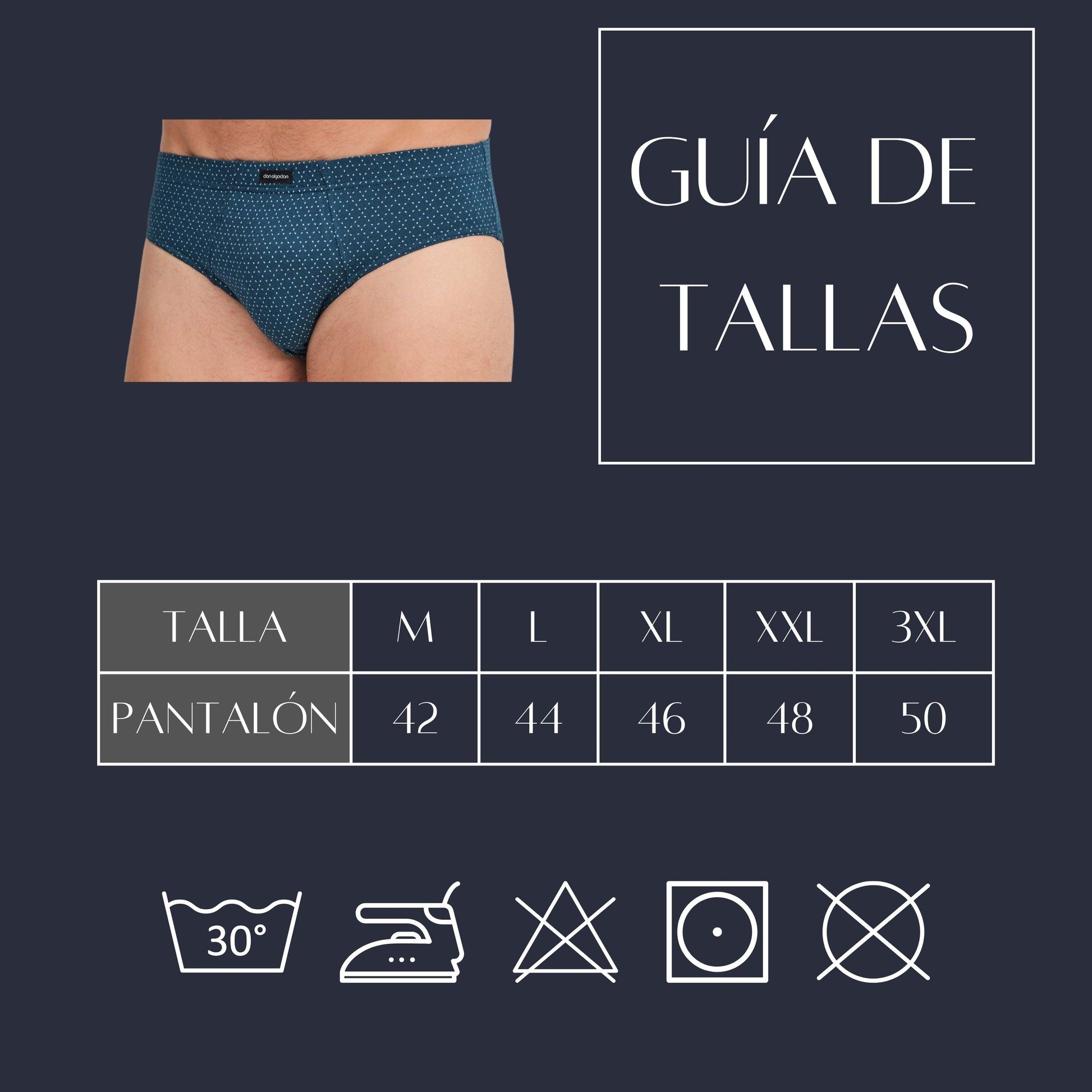 Don Algodón Premium | Pack de 6 Slips Para Hombres | 100% Algodón | Máxima Calidad - Underwear Essentials