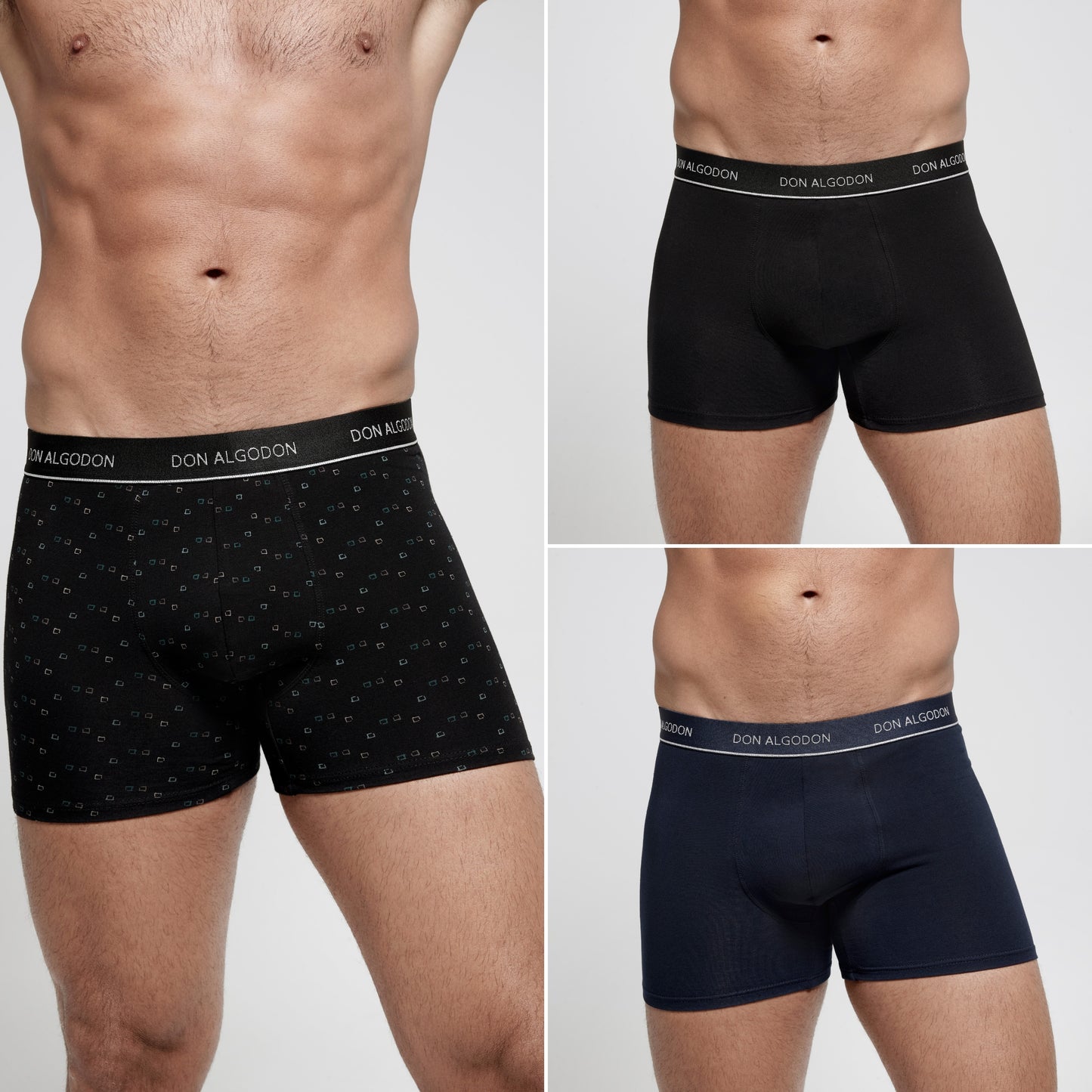 DON ALGODON Pack 12 Bóxers Hombre | Suaves y Transpirables | 2 Unidad por Color | 6 Estampados y 6 Lisos