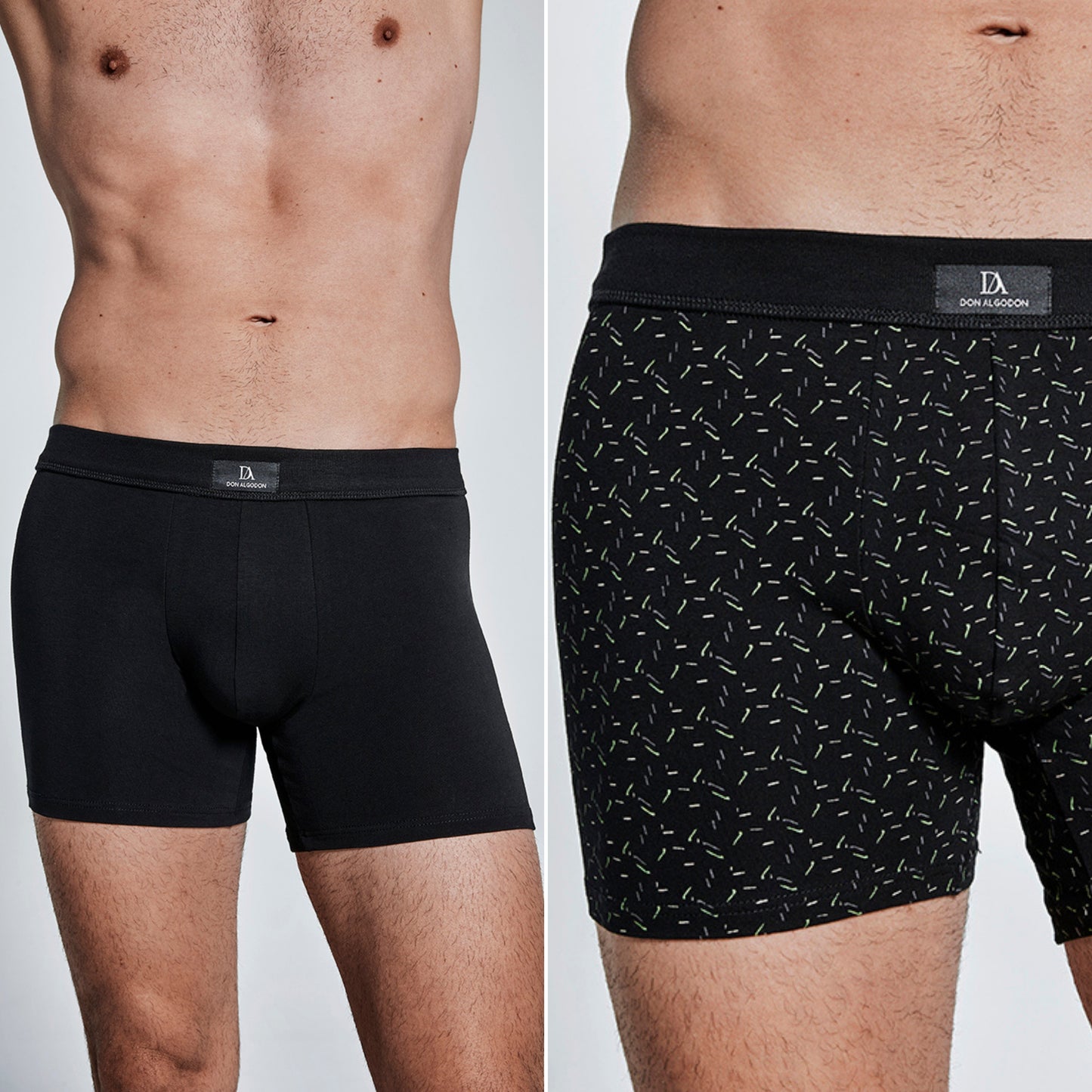 Don Algodon Pack 6 Calzoncillos Hombre Suaves y Transpirables | 1 Unidad por Color | 3 Estampados y 3 Lisos