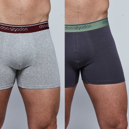 DON ALGODON | Pack de 6 Boxers Para Hombre | 95% Algodón | Transpirables | 6 Colores con Cintura Elástica| Cómodos y Elegantes - Underwear Essentials