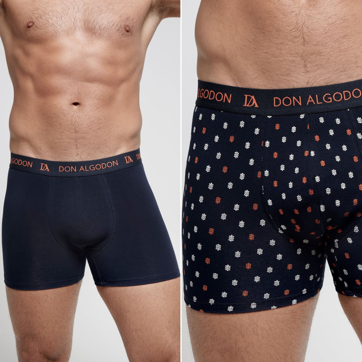 Don Algodon Pack 6 Bóxers Hombre Suaves y Transpirables | 1 Unidad por Color | 3 Estampados y 3 Lisos
