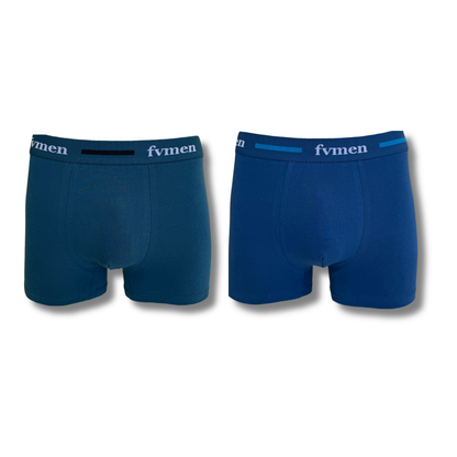 FEVI | Pack 6 Bóxers Hombre Algodón | Colores: Negro, Antracita, Gris, Verde, Marino, Azul