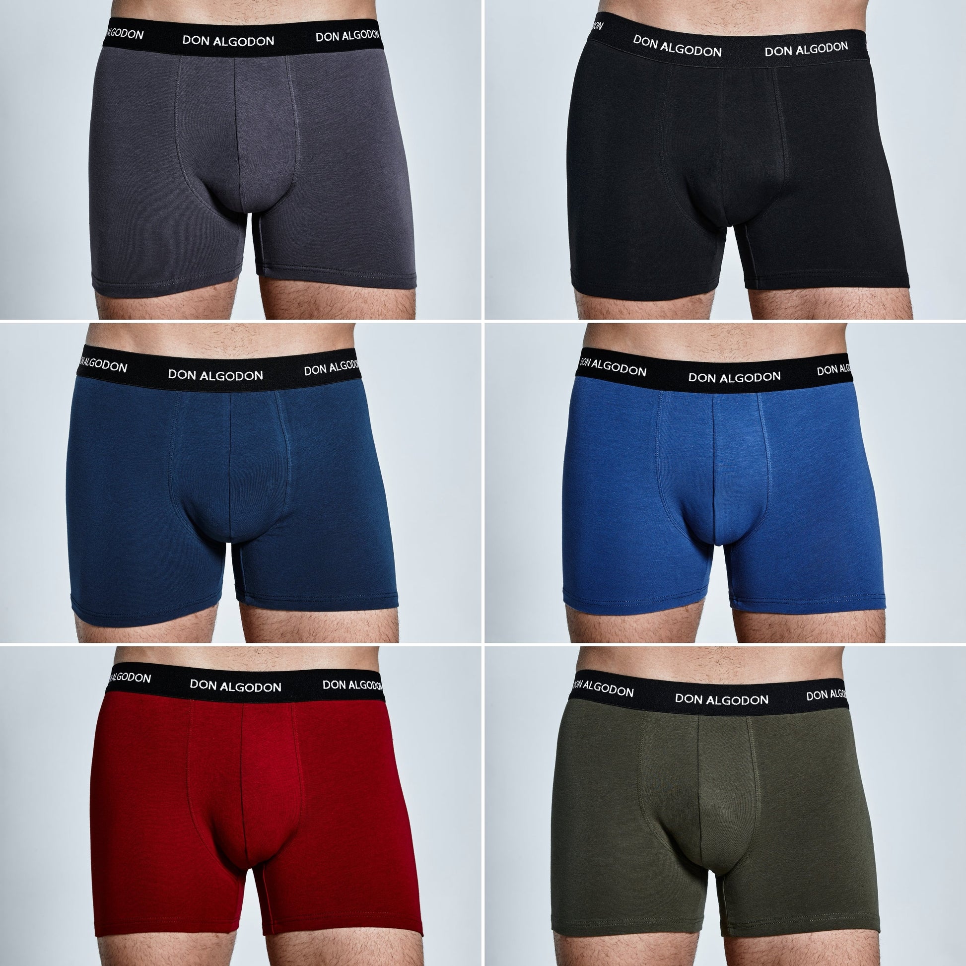 Don Algodon | Pack 12 Calzoncillos Hombre | Suaves y Transpirables | 2 Unidades por Color | 6 Colores Disponibles - Underwear Essentials