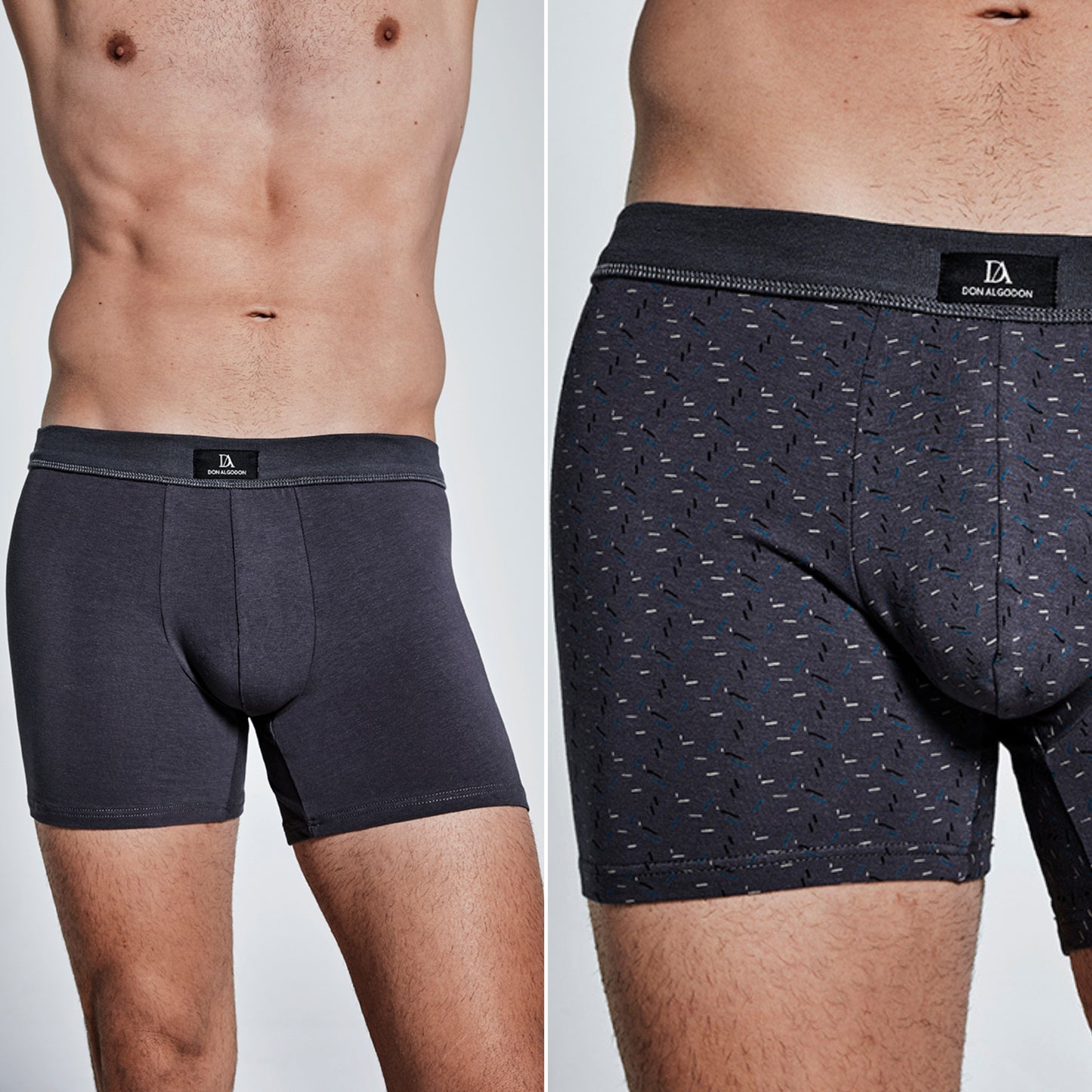 Don Algodon Pack 6 Calzoncillos Hombre Suaves y Transpirables | 1 Unidad por Color | 3 Estampados y 3 Lisos