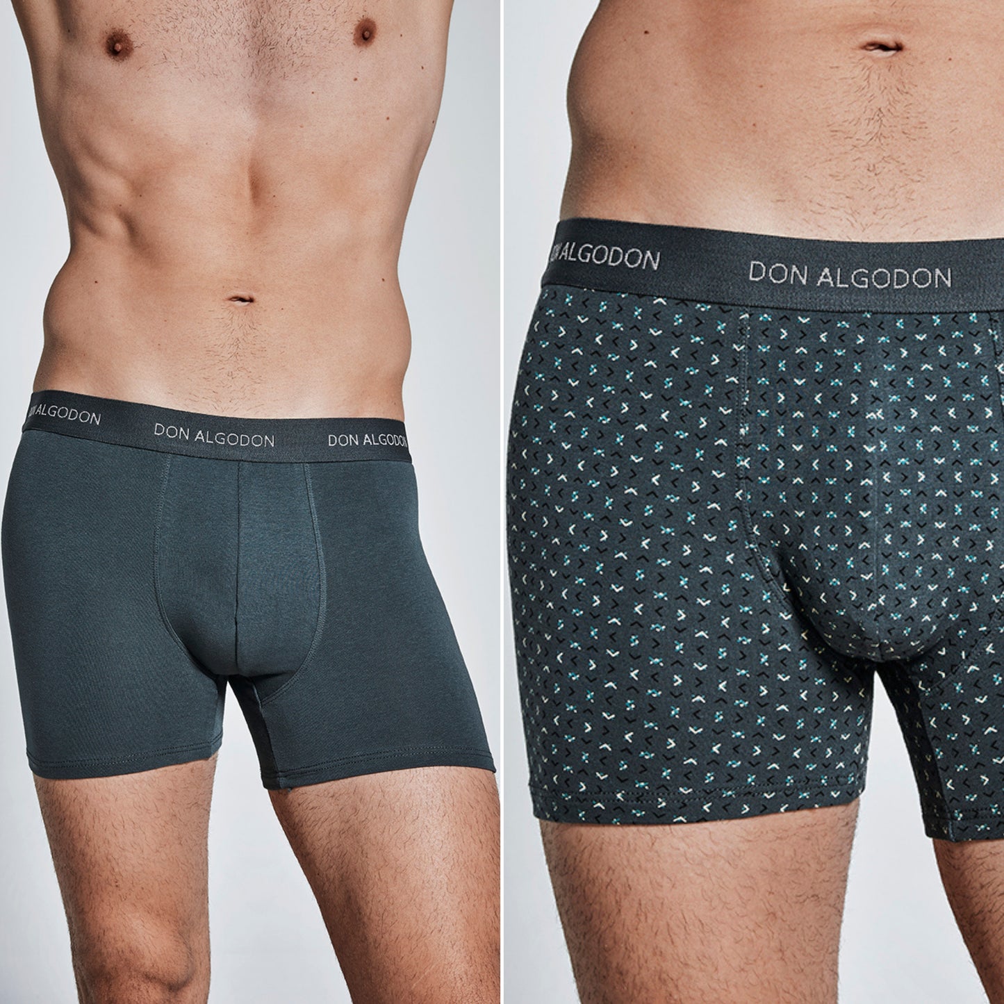 Don Algodon Pack 12 Calzoncillos Hombre Suaves y Transpirables | 2 Unidad por Color | 6 Estampados y 6 Lisos