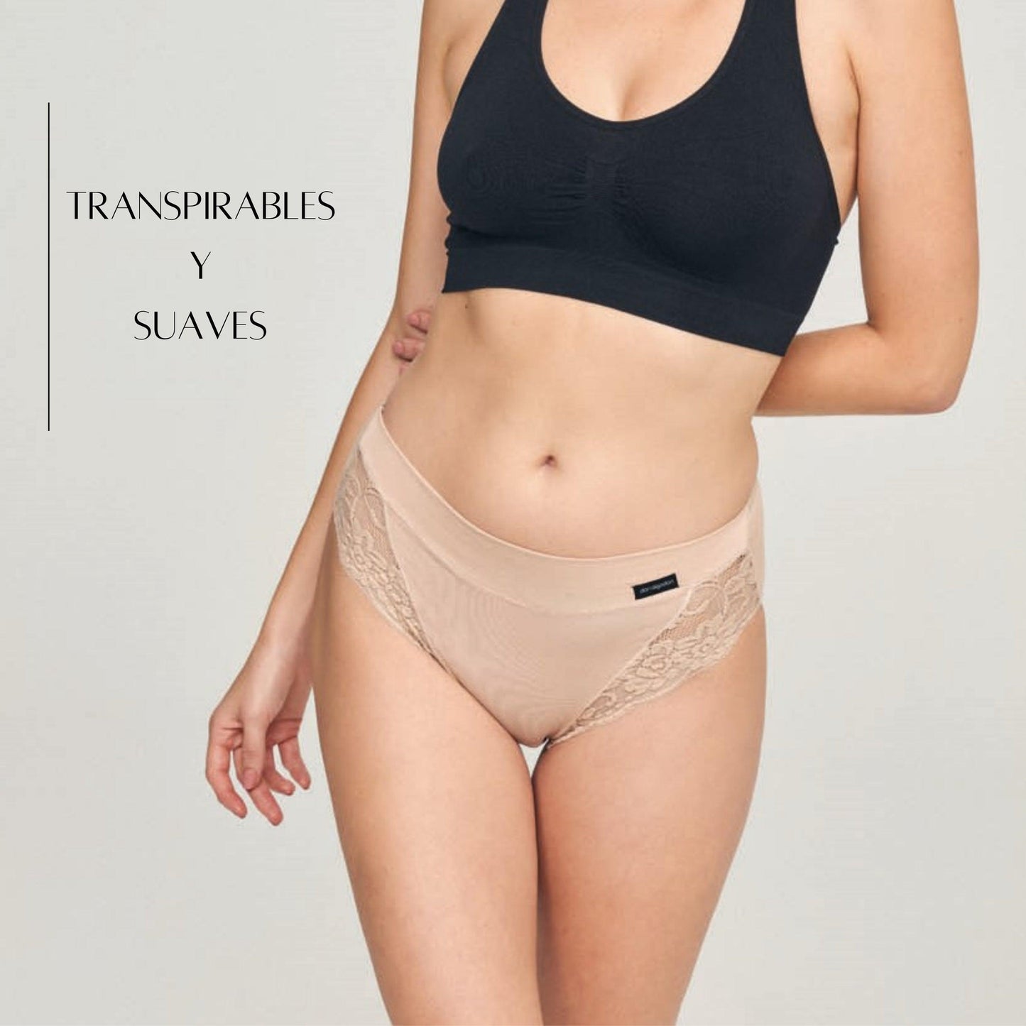 Don Algodon | Pack de 6 Bragas Bikini con Encaje Lateral | Transpirables - Underwear Essentials
