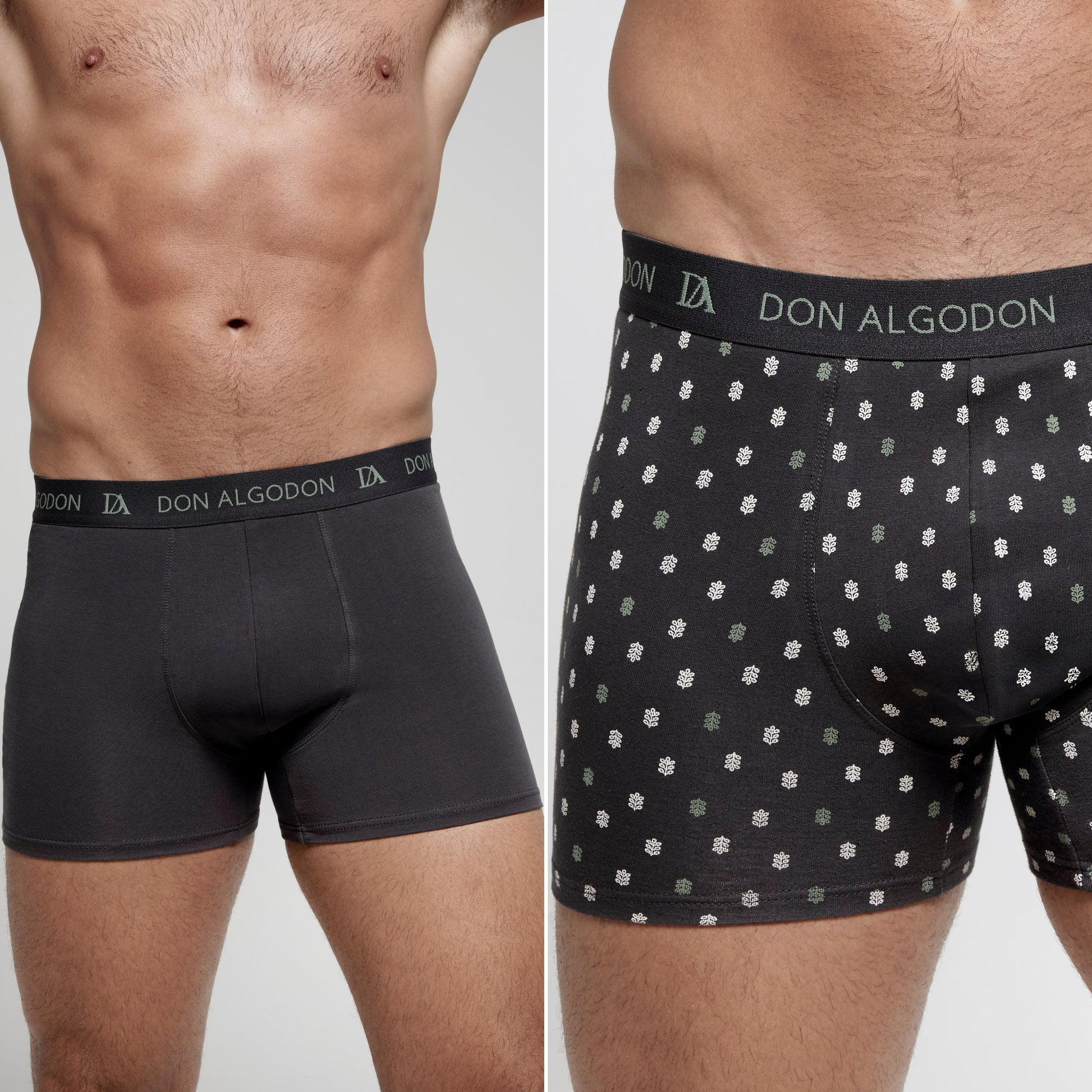Don Algodon Pack 6 Bóxers Hombre Suaves y Transpirables | 1 Unidad por Color | 3 Estampados y 3 Lisos