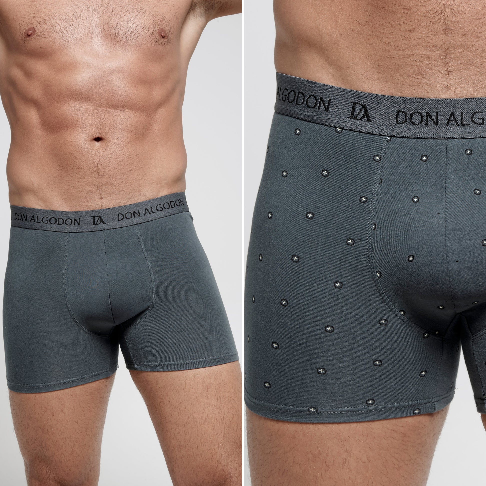 Don Algodon Pack 6 Bóxers Hombre Suaves y Transpirables | 1 Unidad por Color | 3 Estampados y 3 Lisos