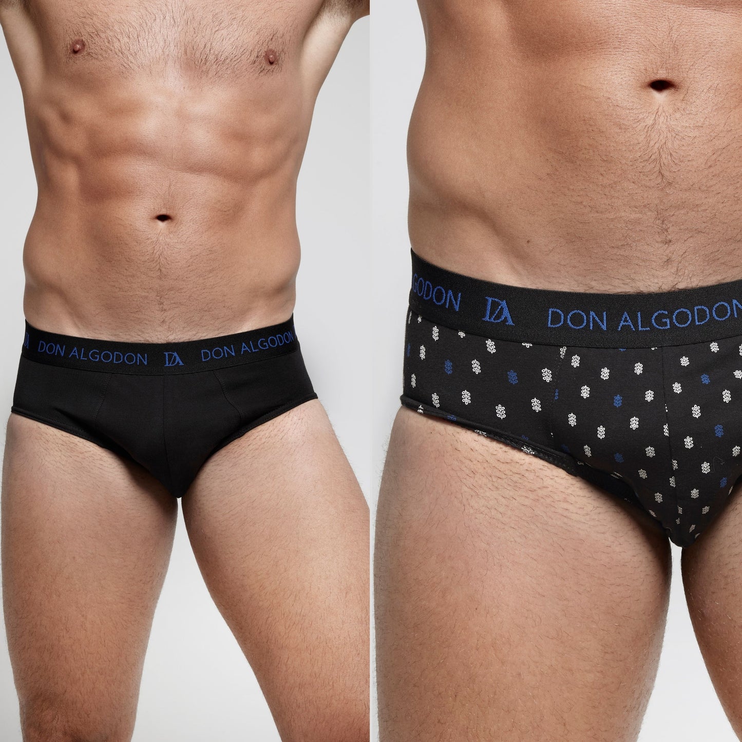 Don Algodon | Pack de 6 Slips Para Hombres Lisos y Estampados | Suaves y Transpirables | 93% Algodon | Para Uso Diario | 5 Tallas Disponibles | Maximo Confort