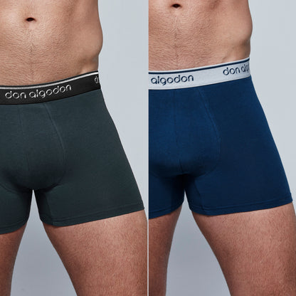 DON ALGODON | Pack de 6 Boxers Para Hombre | 95% Algodón | Transpirables | 6 Colores con Cintura Elástica| Cómodos y Elegantes