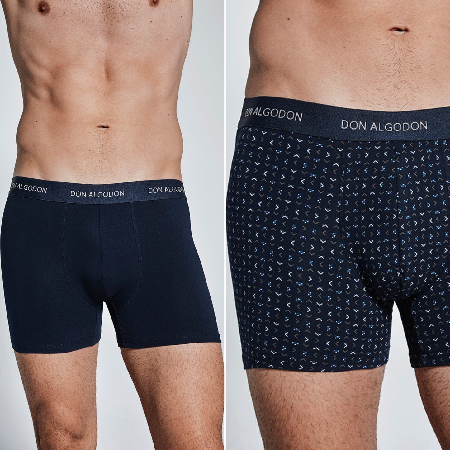 Don Algodon Pack 12 Calzoncillos Hombre Suaves y Transpirables | 2 Unidad por Color | 6 Estampados y 6 Lisos