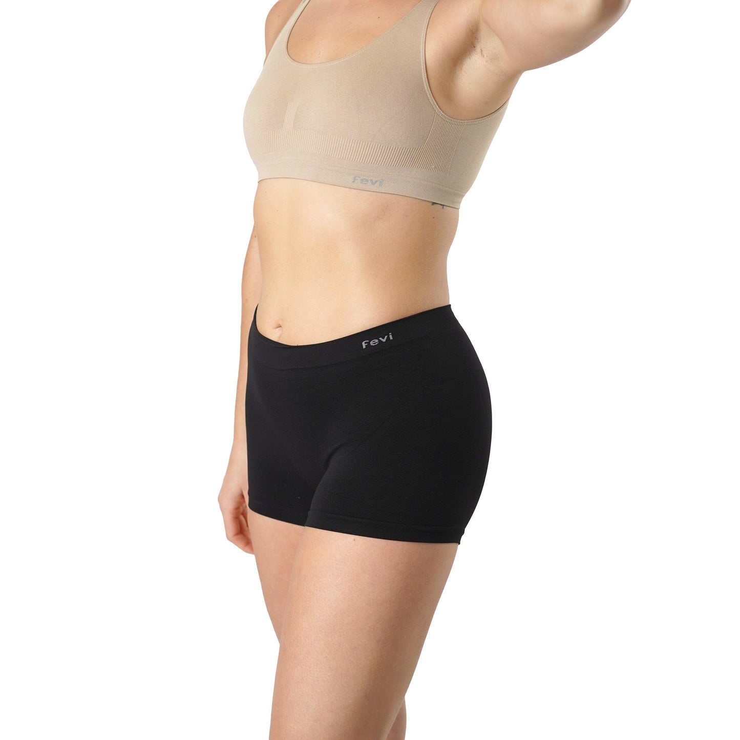 FEVI | Pack de 12 Culottes en 1 o 3 colores diferentes: Negro, Blanco y Beige | Talla única - Underwear Essentials