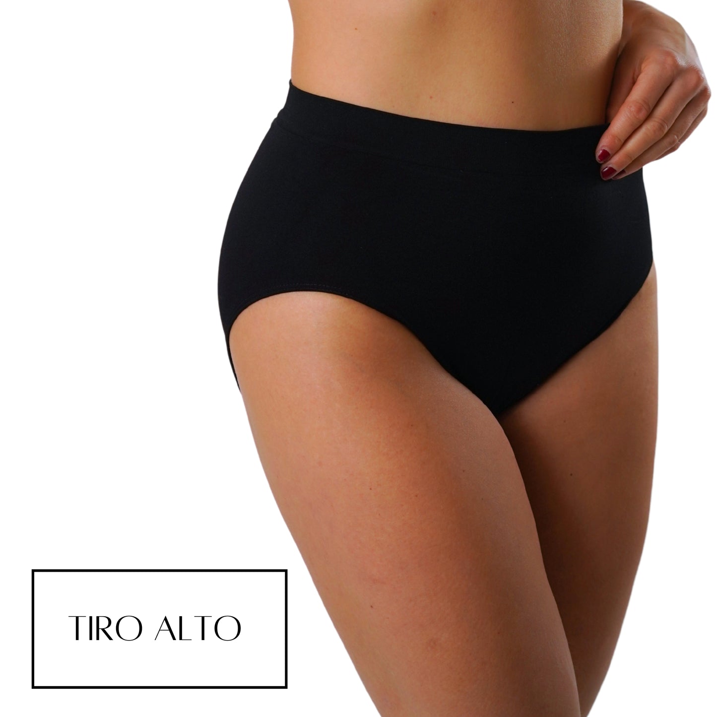 FEVI | Pack de 6 Bragas Tiro Alto | en 1 o 3 Colores Diferentes; Blanco, Negro y Beige | Reductoras