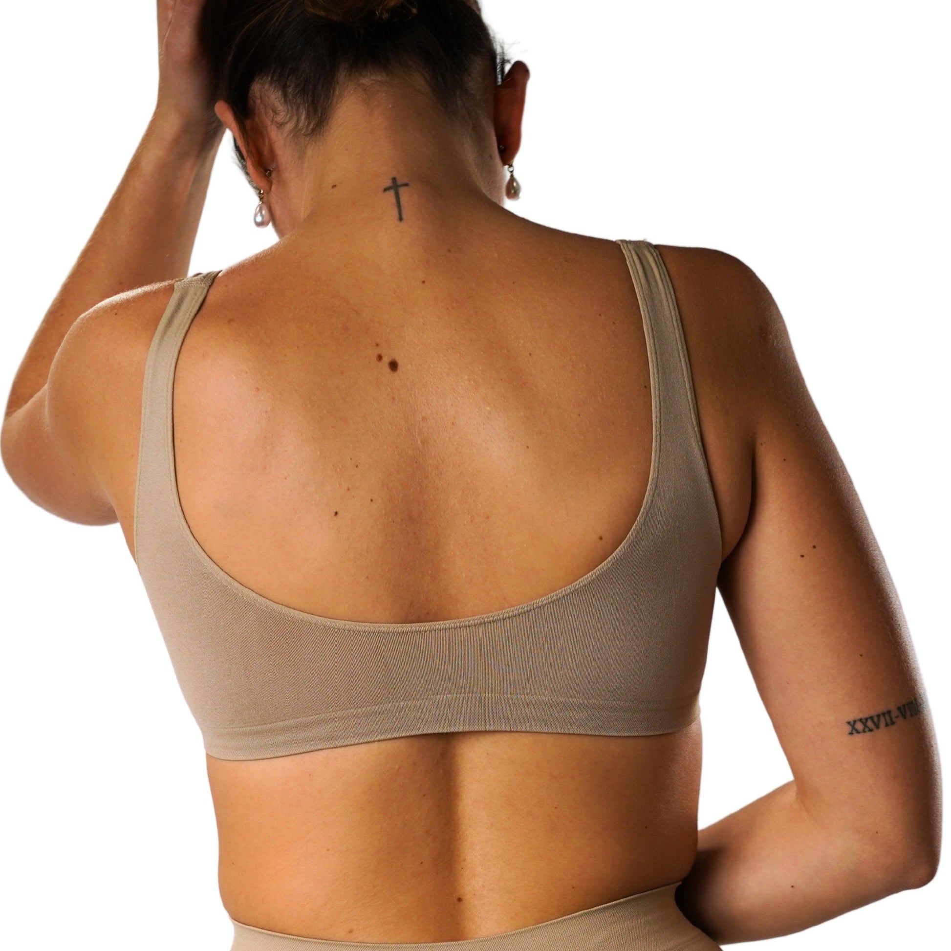 FEVI | Pack de 12 Tops en 3 Colores: Blanco, Negro, Beige | Talla Única de la 85 a la 95 - Underwear Essentials